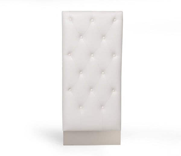 VIG Furniture Modrest Kilson Modern White Leatherette & Stainless Steel Dining Chair (Set of 2) VGVCB1819-WHT