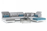 David Ferrari Jive - Italian Modern Medium Grey Fabric U Shaped Configurable Sectional Sofa