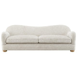 Contemporary Curved Back Sofa, Beige
