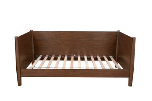 Alpine Furniture Flynn Mid Century Modern Twin Size Day Bed, Walnut 966WAL-09T Walnut Mahogany Solids & Okoume Veneer 44 x 82 x 35