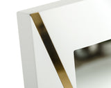 VIG Furniture Modrest Nixa - Modern White & Gold Mirror VGVCJ1909-MIR