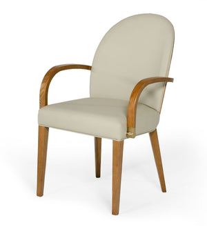 VIG Furniture Modrest Rexford Modern Beige & Walnut Dining Armchair VGCSACH-17093