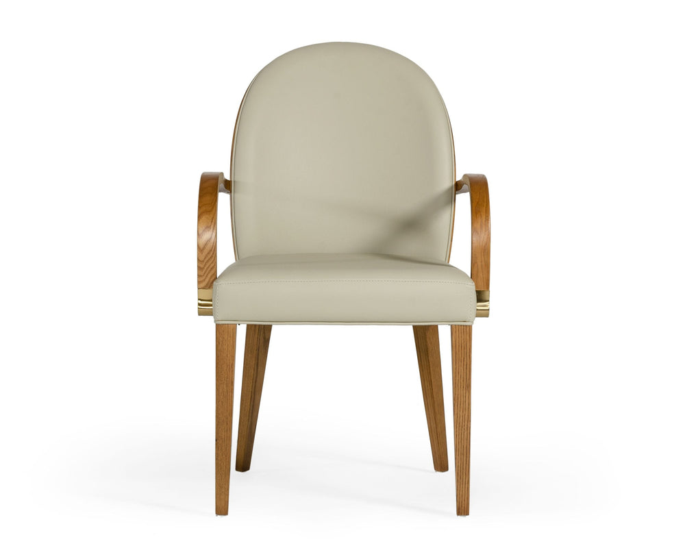VIG Furniture Modrest Rexford Modern Beige & Walnut Dining Armchair VGCSACH-17093