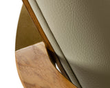 VIG Furniture Modrest Rexford - Modern Grey & Walnut Dining Armchair VGCSACH-17093-GRY