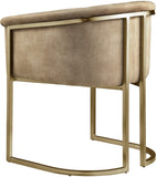 Tierra Velvet / Engineered Wood / Iron / Foam Contemporary Beige Velvet Dining Chair - 24.5" W x 22" D x 29.5" H