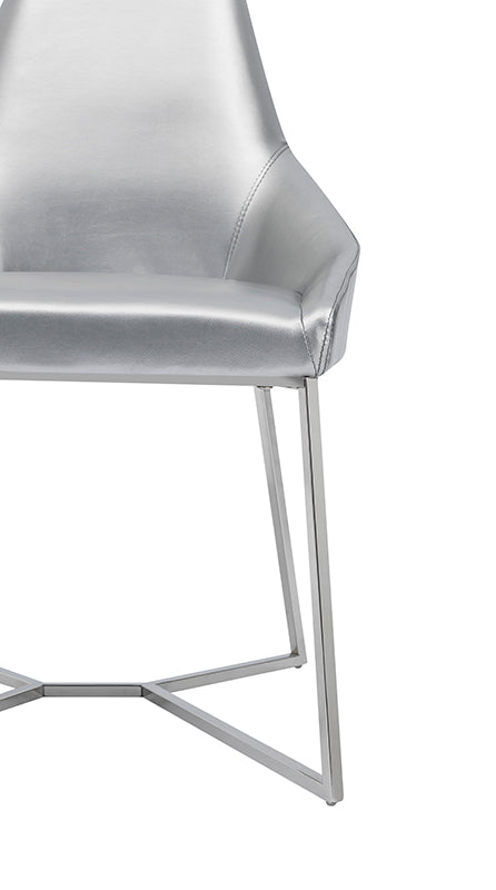 VIG Furniture Modrest Sarah Modern Pearl Grey Leatherette Dining Chair (Set of 2) VGZAY917-PRL