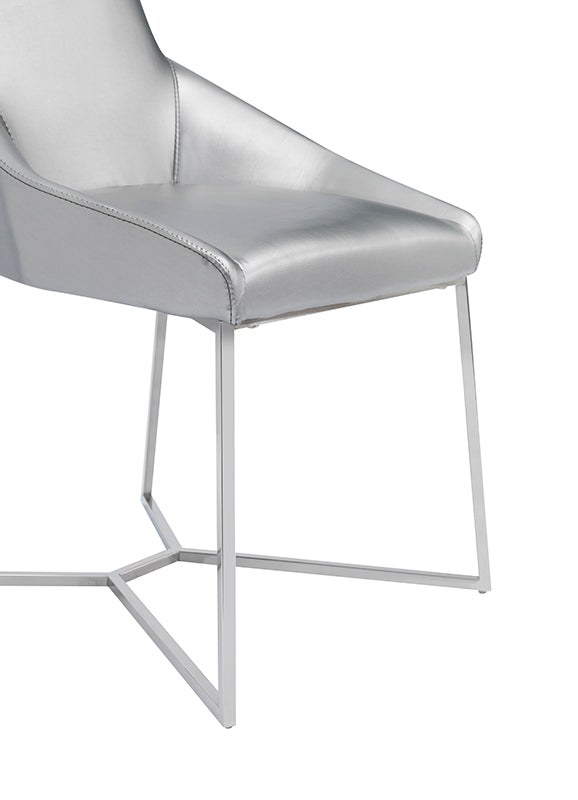 VIG Furniture Modrest Sarah Modern Pearl Grey Leatherette Dining Chair (Set of 2) VGZAY917-PRL