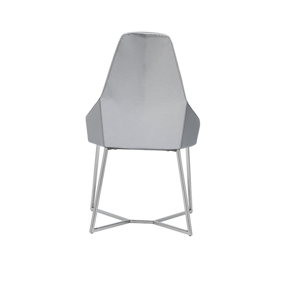 VIG Furniture Modrest Sarah Modern Pearl Grey Leatherette Dining Chair (Set of 2) VGZAY917-PRL