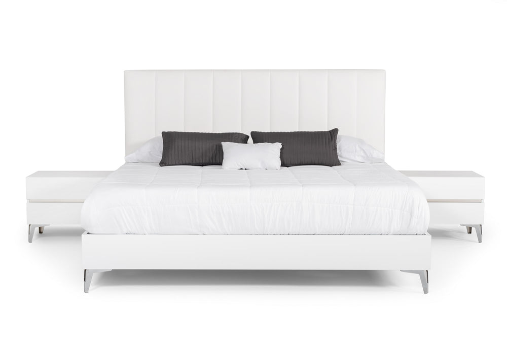 VIG Furniture Nova Domus Angela Eastern King - Italian White Eco Leather Bed VGACANGELA-BED-EK