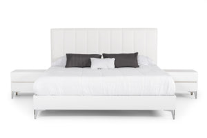 VIG Furniture Nova Domus Angela Eastern King - Italian White Eco Leather Bed VGACANGELA-BED-EK