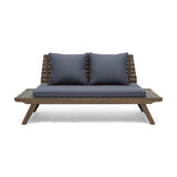 Sedona Outdoor Wooden Loveseat with Cushions