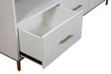 Alpine Furniture Madelyn TV Console 2010-10 White Mahogany Solids & Veneer 64 x 18 x 24