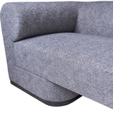 Sagebrook Home Contemporary Modern Sofa - Black Oak Base, Gray 17045-03 Gray Non-woven Fabric