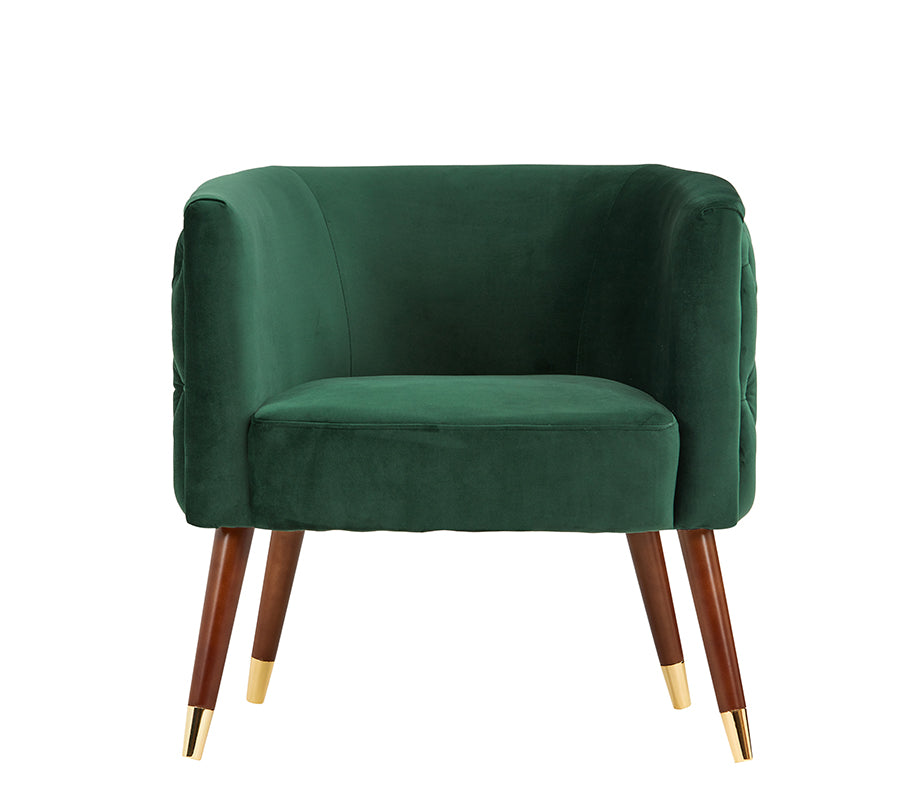 VIG Furniture Modrest Bethel Modern Green Velvet Accent Chair VGRH-RHS-AC-502-B-GRN