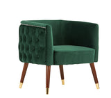 VIG Furniture Modrest Bethel Modern Green Velvet Accent Chair VGRH-RHS-AC-502-B-GRN