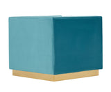 VIG Furniture Divani Casa Oneida Modern Blue Velvet Lounge Chair VGRH-RHS-AC-506-BLU