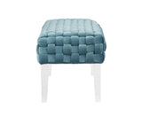 VIG Furniture Divani Casa Tracy Modern Blue Velvet Bench VGRH-RHS-OT-219-BLU