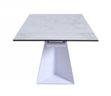 VIG Furniture Modrest Baldwin - Modern White Ceramic Extendable Dining Table VGNS-GD8684-C