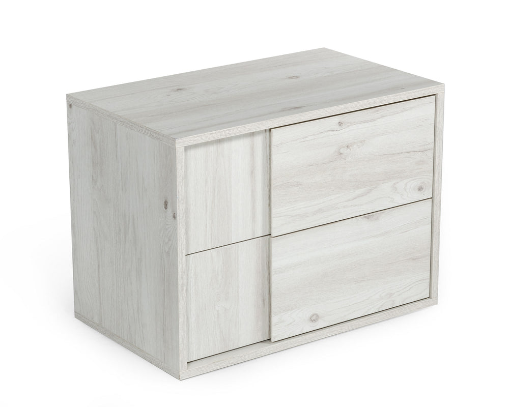 VIG Furniture Nova Domus Asus - Italian Modern White Washed Oak Nightstand VGACASUS-NS-ASH