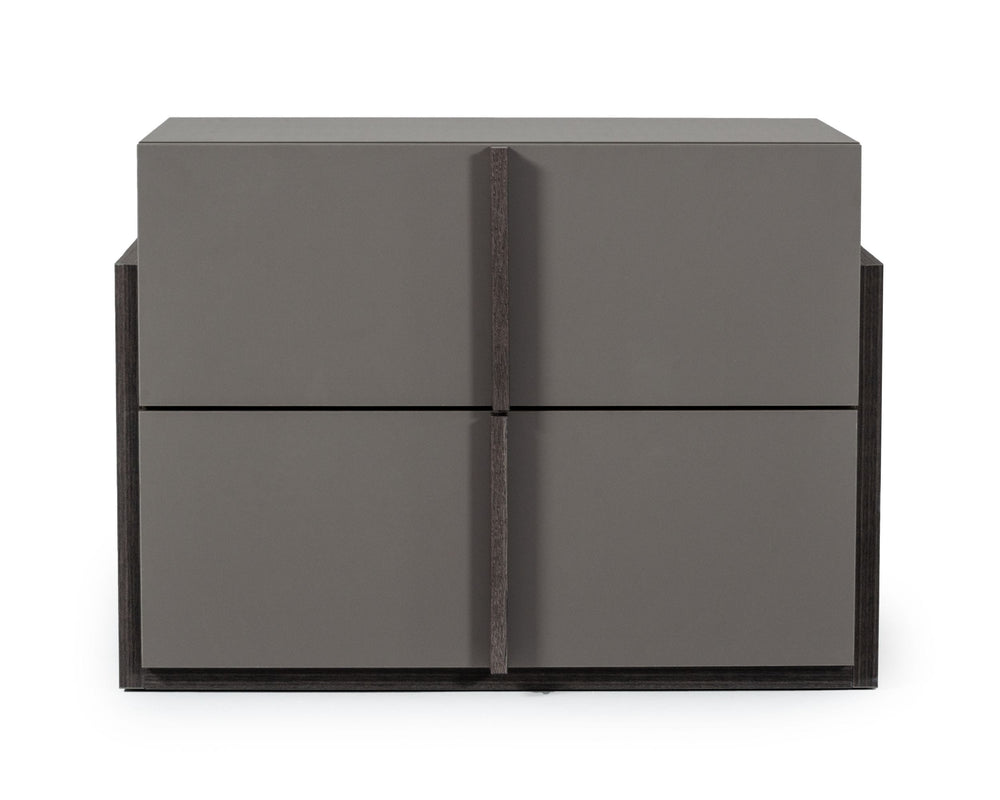VIG Furniture Nova Domus Lucia - Italian Modern Elm and Matte Grey Nightstand VGACLUCIA-NS-GRY