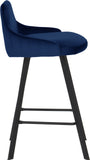 Viviene Velvet / Engineered Wood / Metal / Foam Contemporary Navy Velvet Stool - 19" W x 18.5" D x 34" H