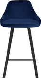 Viviene Velvet / Engineered Wood / Metal / Foam Contemporary Navy Velvet Stool - 19" W x 18.5" D x 34" H