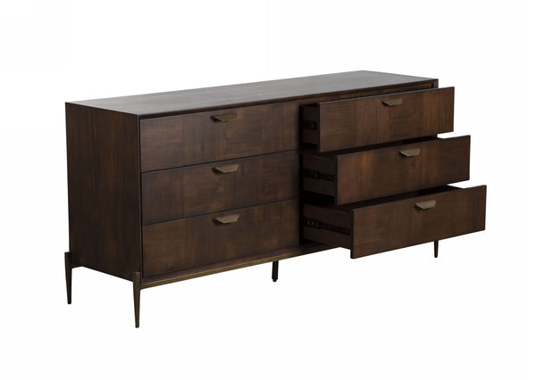 VIG Furniture Modrest Shane - Modern Acacia & Brass Dresser VGNX-MEMPHIS-20180