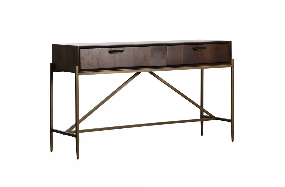 VIG Furniture Modrest Shane - Modern Acacia & Brass Console Table VGNX-MEMPHIS-20181