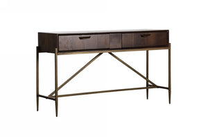 VIG Furniture Modrest Shane - Modern Acacia & Brass Console Table VGNX-MEMPHIS-20181