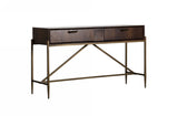 Modrest Shane - Modern Acacia & Brass Console Table