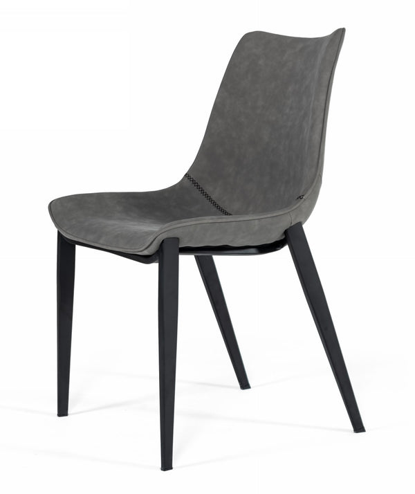 VIG Furniture Modrest Frasier - Modern Grey Eco-Leather Dining Chair (Set of 2 ) VGHR-3501