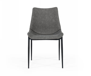 VIG Furniture Modrest Frasier - Modern Grey Eco-Leather Dining Chair (Set of 2 ) VGHR-3501