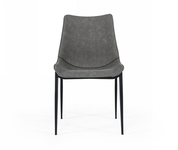 VIG Furniture Modrest Frasier - Modern Grey Eco-Leather Dining Chair (Set of 2 ) VGHR-3501