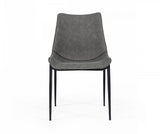 VIG Furniture Modrest Frasier - Modern Grey Eco-Leather Dining Chair (Set of 2 ) VGHR-3501 VGHR-3501