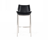 VIG Furniture Modrest Dave - Modern Black Eco-Leather Bar Stool (Set of 2) VGHR5368-B