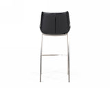 VIG Furniture Modrest Dave - Modern Black Eco-Leather Bar Stool (Set of 2) VGHR5368-B