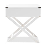 Baxton Studio Curtice Modern And Contemporary White 1-Drawer Wooden Bedside Table