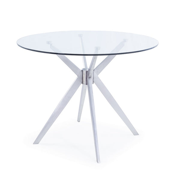 VIG Furniture Modrest Dallas - Modern Brushed Stainless Steel Dining Table VGHR7038-BSS
