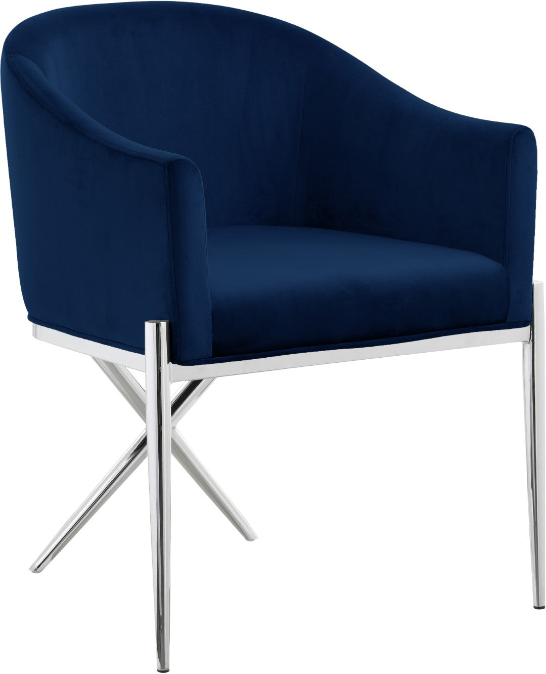 Xavier Velvet Dining Chair - Thumbnail 5