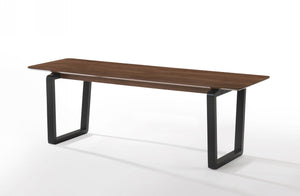 VIG Furniture Modrest Escot - Modern Walnut & Black Bench VGMA-MI-722-BLK