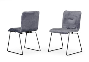 VIG Furniture Modrest Yannis - Modern Grey Fabric Dining Chair (Set of 2) VGMAMI-913-GRAY