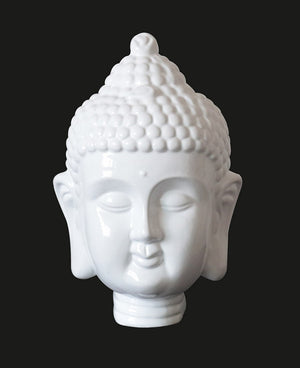 VIG Furniture Modrest Modern White Buddha Head Sculpture VGTHSZ-0777-WHT