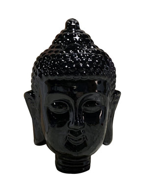 VIG Furniture Modrest Modern Black Buddha Head Sculpture VGTHSZ-0777-BLK