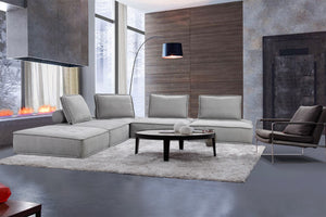 VIG Furniture Divani Casa Nolden - Modern Grey Fabric Modular Sectional Sofa VGKNK8542-GREY