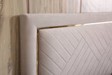 VIG Furniture Modrest Corrico - Modern Off White and Champagne Gold Bedroom Set VGVCBD1906-19-SET