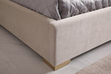 VIG Furniture Modrest Corrico - Off White Velvet Modern Bed VGVCBD1906-19-BED
