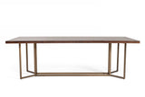 VIG Furniture Modrest Nathan - Modern Acacia & Brass Dining Table VGNX19183