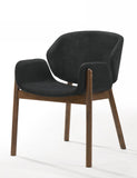 VIG Furniture Modrest Jozy - Modern Grey & Walnut Dining Chair (Set of 2) VGMA-MI-909-GRY