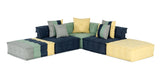 VIG Furniture Divani Casa Dubai -  Modern Multicolored Fabric Modular Sectional Sofa VGKN8450-2