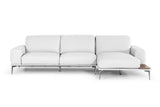 VIG Furniture Estro Salotti Villeneuve - Modern White Italian Leather Sectional Sofa VGNTVILLENEUVE-WHT